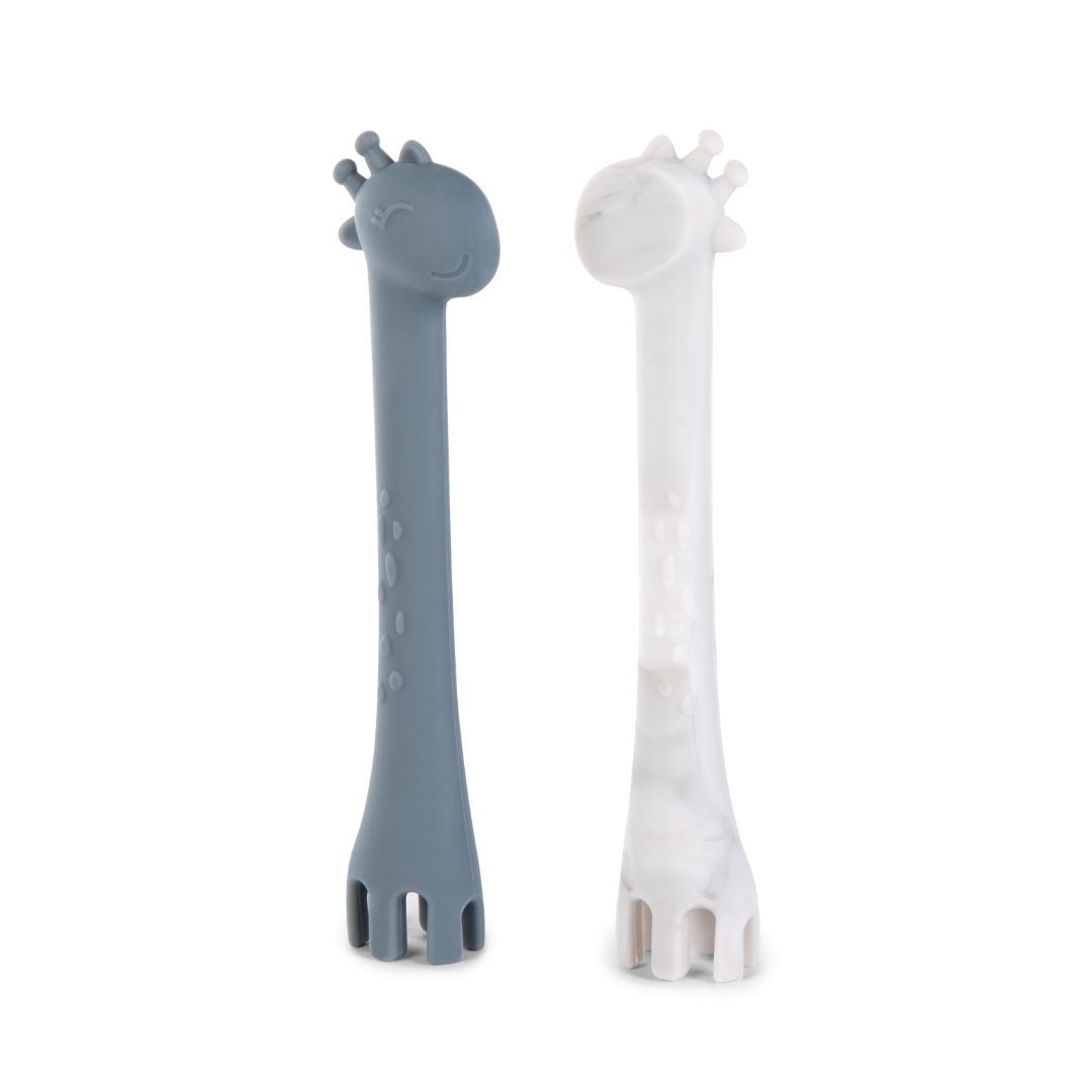 2 in 1 Fork & Spoons <br> Perfectly Imperfect Boo Chew Graphite & Marble