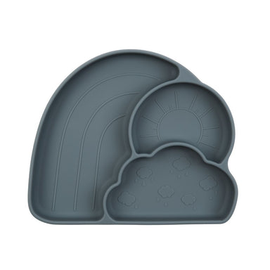 Rainboo Silicone Divided Suction Plate Boo Chew Graphite 