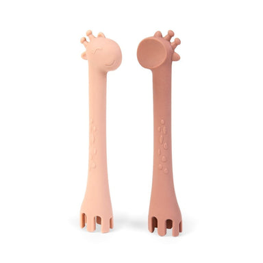 baby spoons fun burlwood and pink