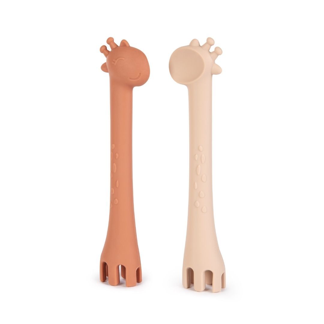 2 in 1 Fork & Spoons <br> Perfectly Imperfect Boo Chew Oat & Rust 