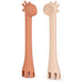baby's first utensils in oat and rust