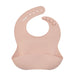 Silicone weaning bib in blush pink by Boo Chew